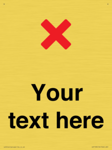 Custom plain background, red cross sign